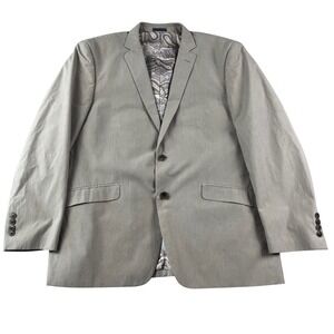 Madison Mens 46R Tan 100% Cotton Two Button Blazer Sport Coat Paisley Lining